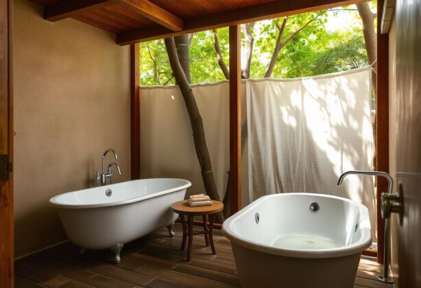 Outdoor Bathroom for Couples