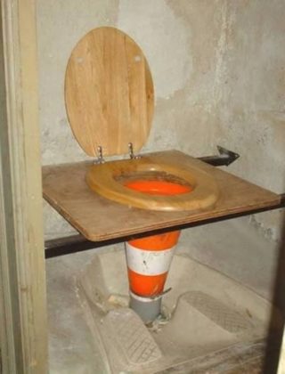 Traffic cone toilet