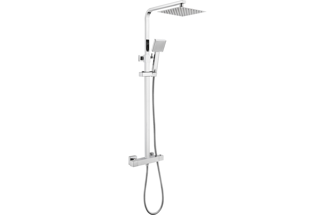 Quadro Cool-Touch Thermostatic Mixer Shower with Overhead - Bathrooms ...