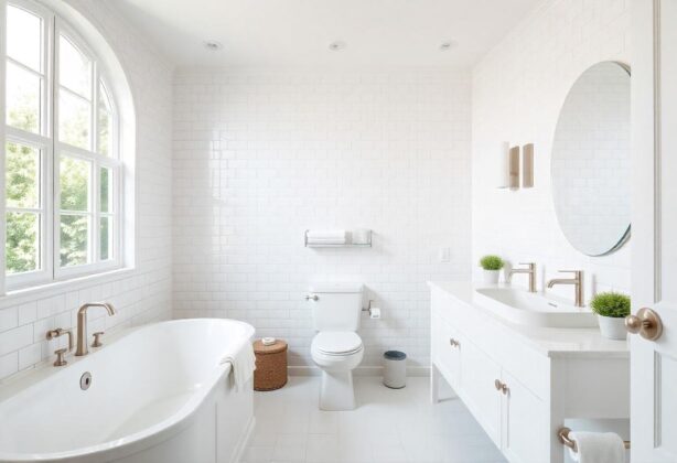 clean white bathroom